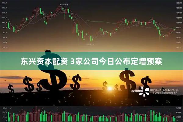 东兴资本配资 3家公司今日公布定增预案